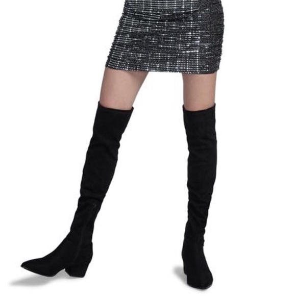 carli over the knee block heel boots